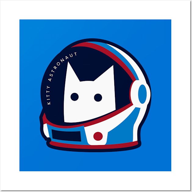 Kitty Astronaut Wall Art by Johnitees